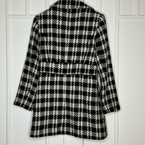 Vintage Designer Peacoat Houndstooth 3/4 Length Wool Designer Project Raw Medium - Picture 4 of 12